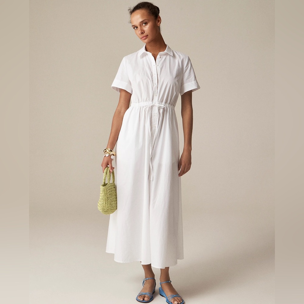NWT J.CREW Cerise shirtdress in cotton poplin (14T)